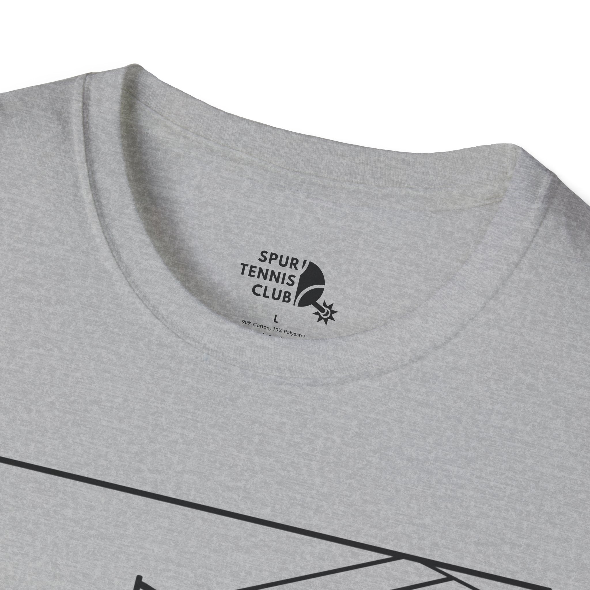 'OUT!' Funny Stick Figure Tennis Court Graphic Tee