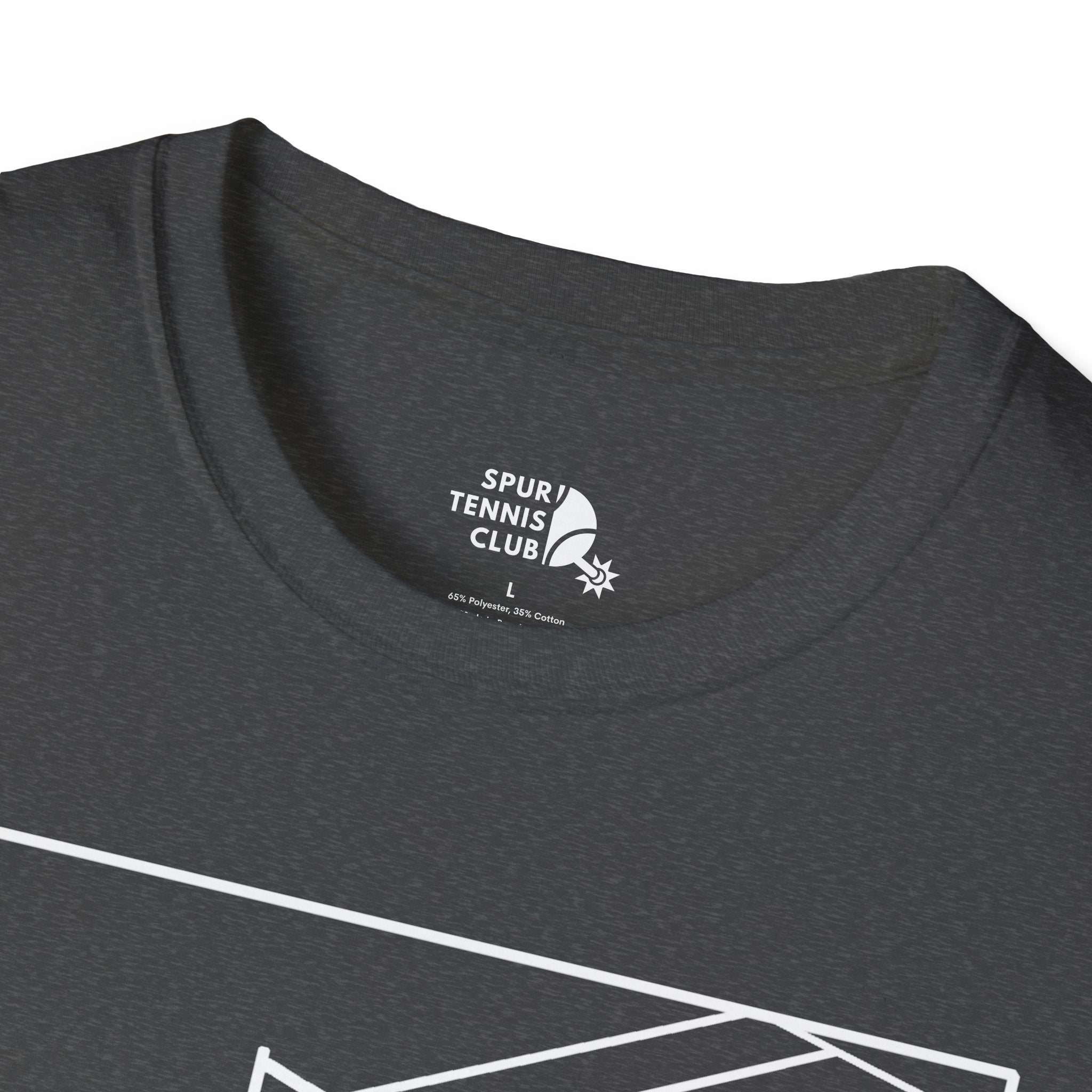 'OUT!' Funny Stick Figure Tennis Court Graphic Tee