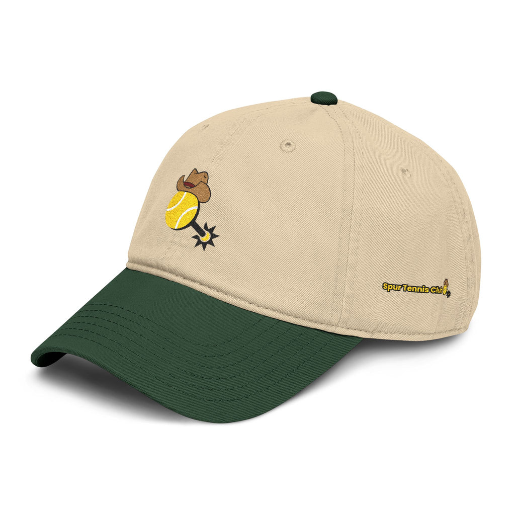 Cowboy Tennis Ball Embroidered Baseball Cap – Washed Two-Tone Dad Hat