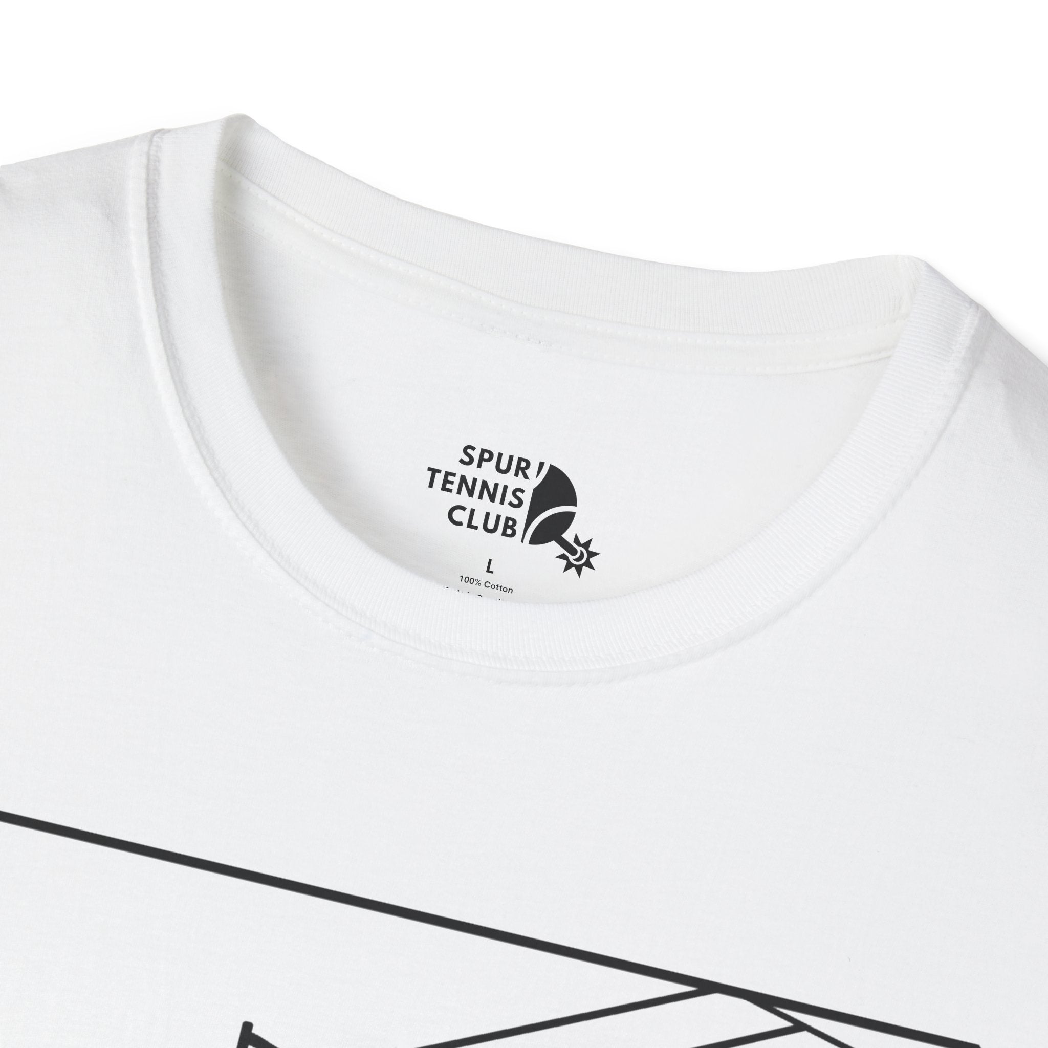 'OUT!' Funny Stick Figure Tennis Court Graphic Tee